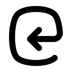 Shaped Left Arrow Icon