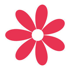 Minimal pink daisy icon with elegant curves and floral balance. A stylized bloom capturing the charm of spring.