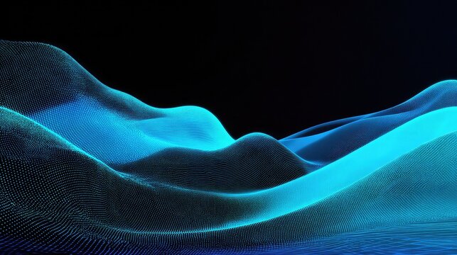 Stunning cyan landscape with dynamic flow and futuristic feel, perfect for tech startups, innovative projects and modern design themes, creating a vibrant and engaging vibe