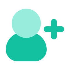 Fototapeta premium Add User Chat App Icon