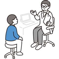 Doctor Consulting with Patient Medical Exam, Health Checkup, and Healthcare Discussion