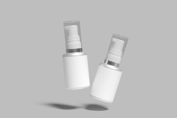 realistic serum bottle blank mockup