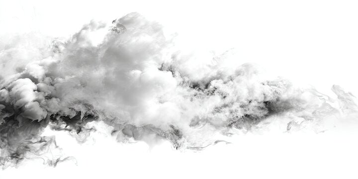 Abstract monochrome smoke cloud