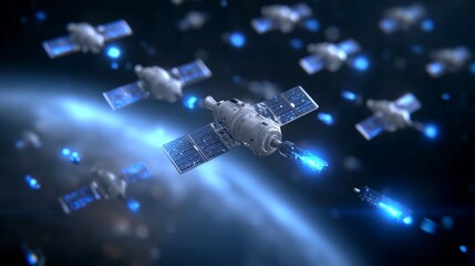 Launching an international communication satellite array in geostationary orbit enhancing global connectivity for modern communication networks