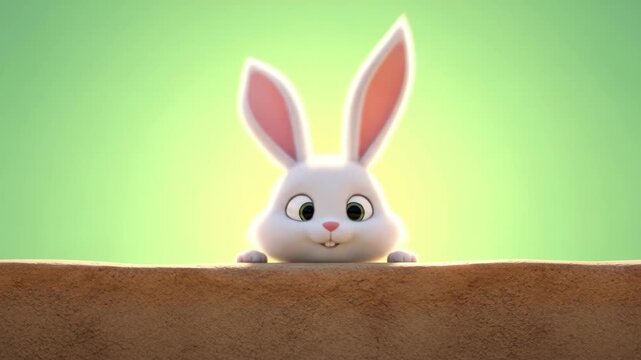 Adorable Easter Bunny: A 3D Animated Peek-a-Boo Adventure