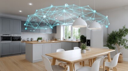 Augmented reality integration for enhanced multidevice home network and interactive smart environment insights