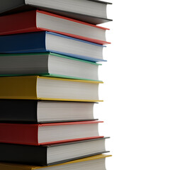 stack of books isolated on white