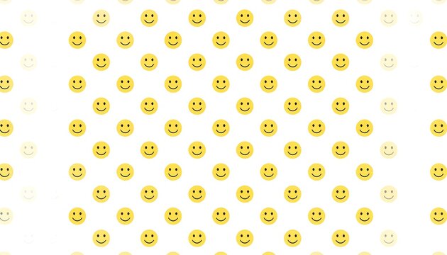 Cheerful emoji pattern for a lighthearted background expressing positive emotion