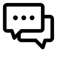 Two Speech Bubbles Chat Icon