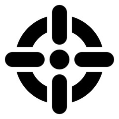 Concentric Circles Cross Icon