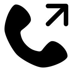 Outgoing Call Icon with Upward Arrow