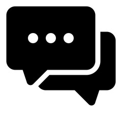 Two Speech Bubbles Chat Icon