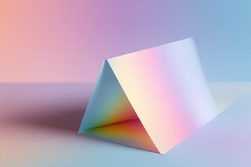 Mockup for design colorful geometric shapes for modern art and creative projects. Folded Paper