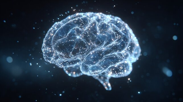 STRUTTURA CEREBRALE ASTRATTA: RETE DI CONNESSIONI LUMINOSE
