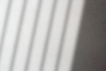 Black shadows on concrete wall. Shadow overlay effect. Scene of natural lighting. Empty aesthetic background for design and ideas.