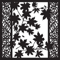 Maple Leaf Silhouette Laser Cut Panel