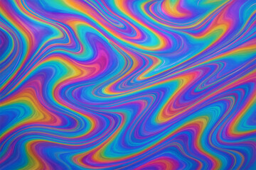 Vibrant holographic swirls of psychedelic colors abstract background