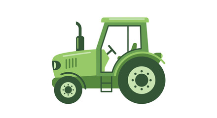Naklejka premium Stylized Green Tractor Illustration for Agricultural or Farming Concepts