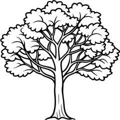 Eastern Redbud line art vector