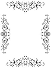 frame with floral ornament