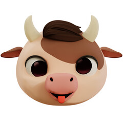 cow ugly face 3d emoji