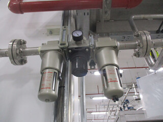 closeup of Fluid filtration assembly