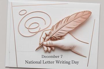 National Letter Writing Day Feather Pen Design