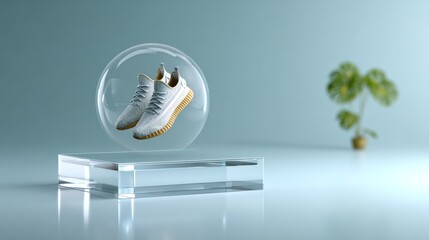 Showcasing breathable running gear a minimalist product presentation for athletes in an urban setting