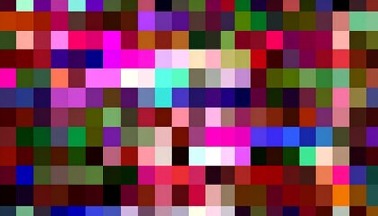 Abstract Colorful Pixel Mosaic. (2)