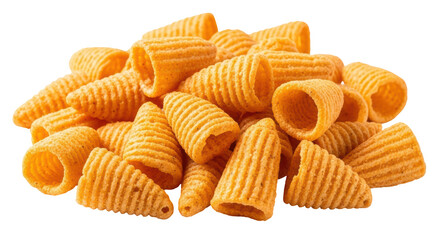Isolated Pile of Bugles Snacks