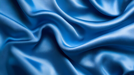 Fototapeta premium Blue Silk Fabric Texture