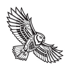 Obraz premium Soaring Armored Owl