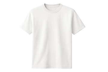 White t-shirt floating, transparent background revealing crisp design space for graphic presentation