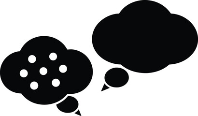 thought and speech bubbles vector icon.eps