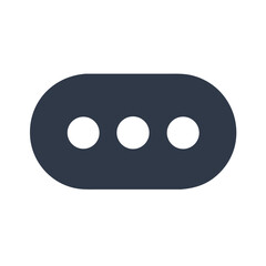 Fototapeta premium Modern flat settings icon with three dots. Use on websites and applications.