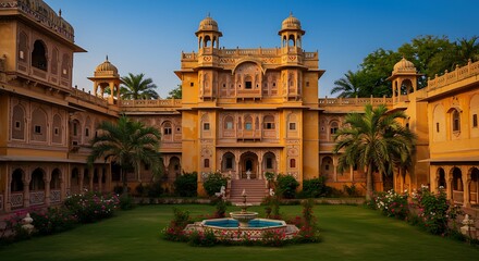 Heritage haveli in scenic surroundings in India
