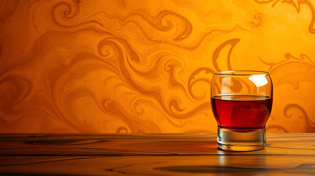 Rich amber whiskey swirl wallpaper