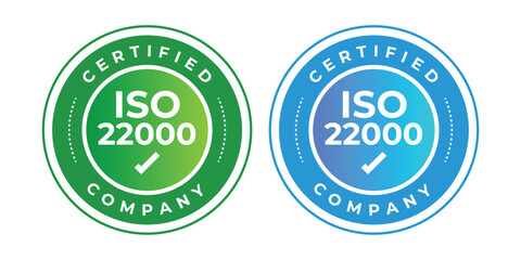 ISO 22000 Certified Company Vector Illustration