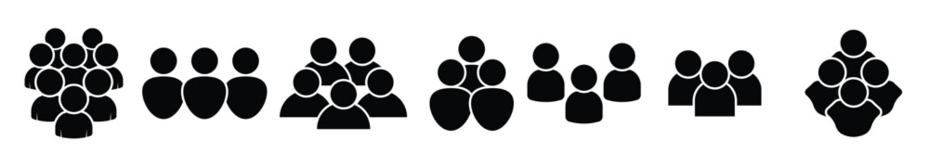 set of people icon for web design