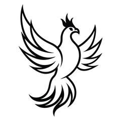 Fototapeta premium Stylized Phoenix Bird, flying phoenix