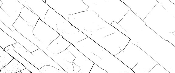 Vector black and white cracked marble tile and wall	