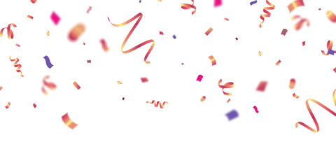 confetti background Stunning colors that zigzag down for the celebration. Festive decoration vector illustration