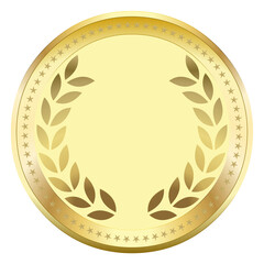 Médaille d'or avec lauriers 