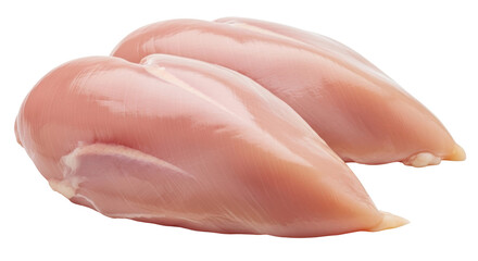 Isolated raw chicken breasts