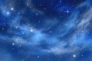 Fototapeta premium Starry night sky with clouds
