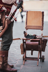 Medieval archery accessories and details