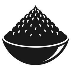 Bulgur vector clean black silhouette design white background