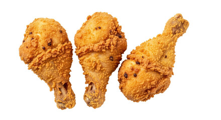 Isolated Pieces of Fried Chicken