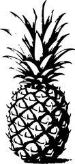 Obraz premium Summer Pineapple Quote Silhouette Vector Set