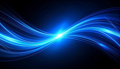 Fototapeta premium Abstract swirling blue light trails